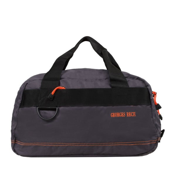 Sivá cestovná taška s oranžovými detailmi Unanyme Georges Rech, 17 l