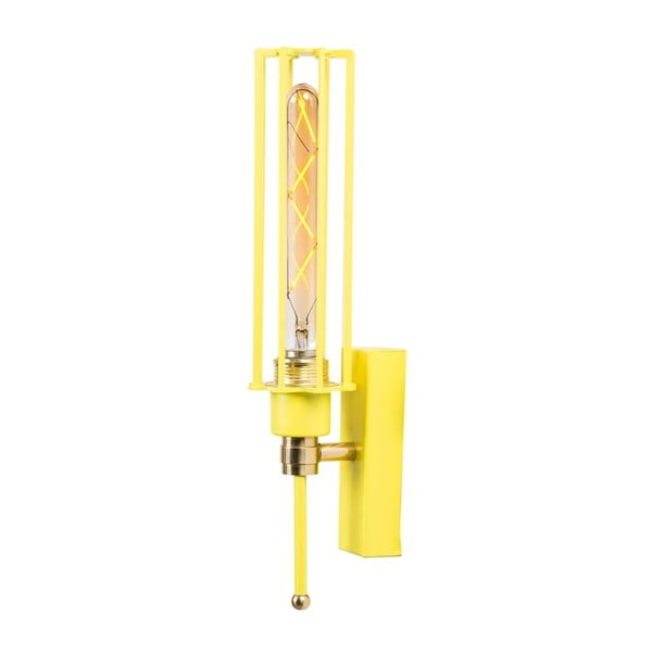 Žltá nástenná lampa Single
