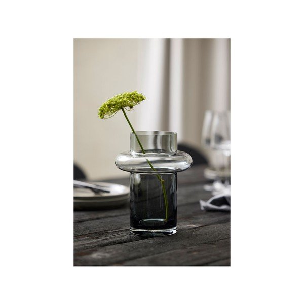 Sivá sklenená váza Lyngby Glas Tube, výška 20 cm-image-2