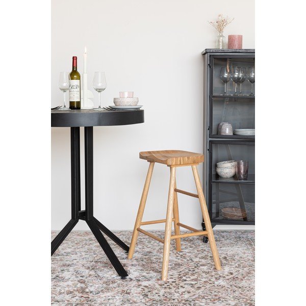 Barová stolička z dubového dreva v prírodnej farbe (výška sedadla 65,5 cm) Vander – White Label-image-1