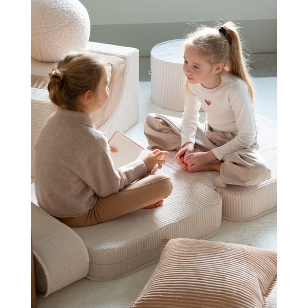 Krémové menčestrové detské kresielko Flip – Wigiwama-image-3