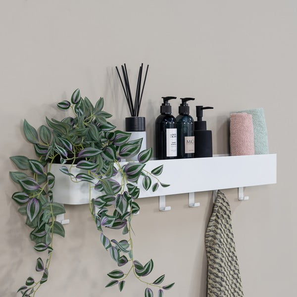 Biela nástenná oceľová kúpeľňová polička Multi – Spinder Design-image-3