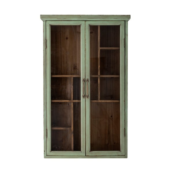 Zelená vitrína z jedľového dreva 13,5x80 cm Hazem – Bloomingville