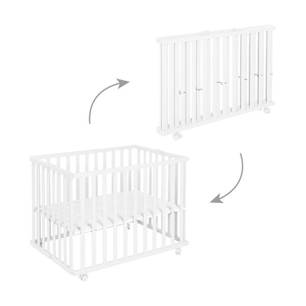 Biela detská ohrádka 100x75 cm – Roba-image-3