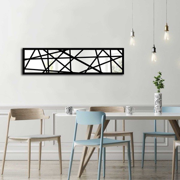 Sklenená nástenná dekorácia v drevenom ráme Vera, 108 × 28 cm-image-1