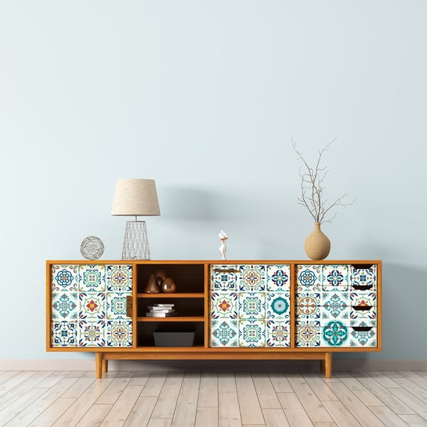 Sada 30 samolepiek na nábytok Ambiance Tiles Stickers For Furniture Angia, 20 × 20 cm