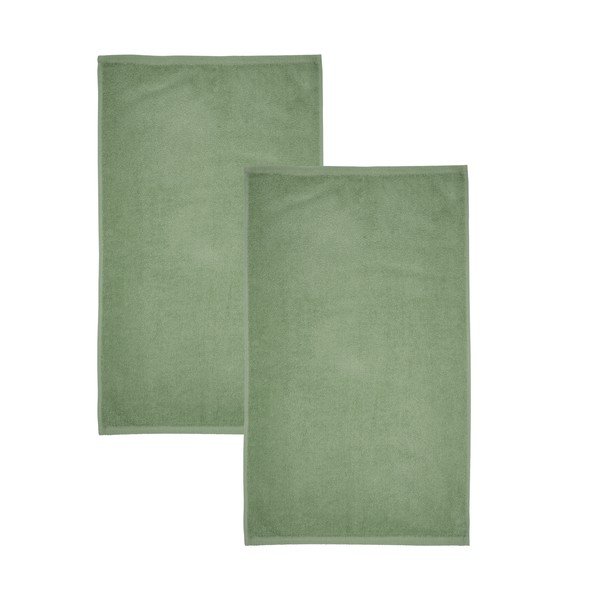 Zelené rýchloschnúce/froté bavlnené osušky v súprave 2 ks 90x140 cm Quick Dry – Catherine Lansfield