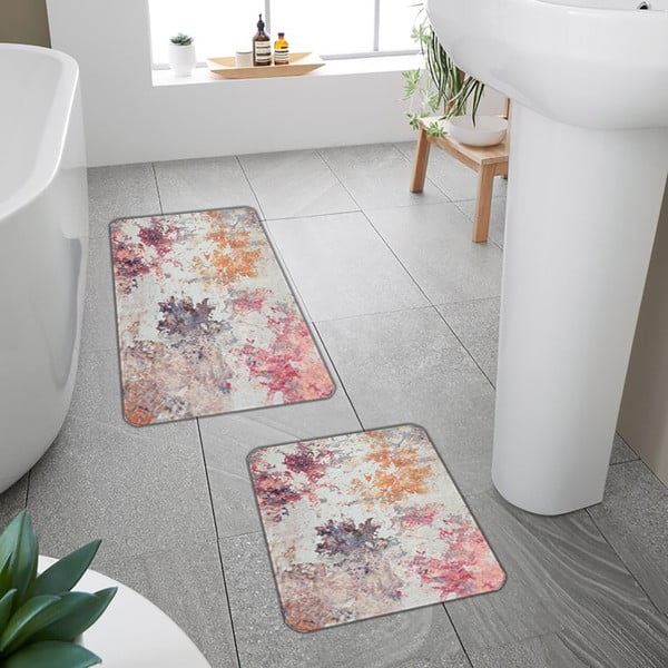 Ružovo-fialové kúpeľňové predložky v súprave 2 ks 60x100 cm – Mila Home-image-4