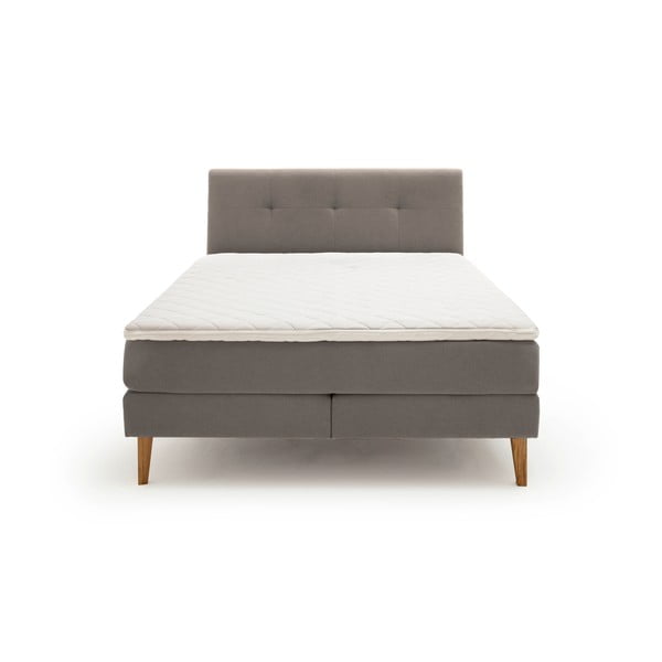 Svetlosivá boxspring posteľ 160x200 cm Stockholm – Meise Möbel-image-3