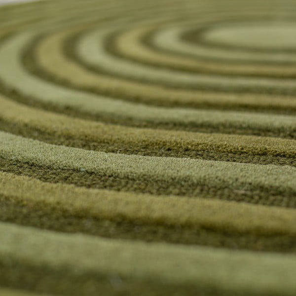 Zelený ručne tkaný vlnený koberec 150x240 cm Conway Retro – Flair Rugs-image-2