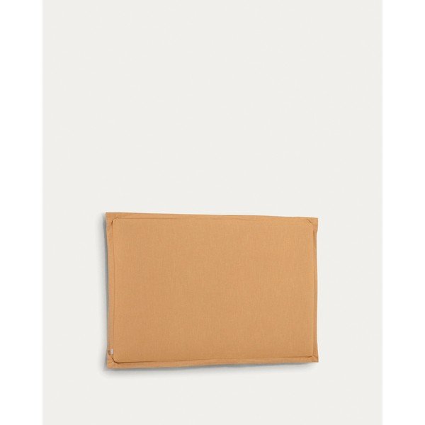 Čalúnené čelo postele v horčicovej farbe 166x106 cm Tanit – Kave Home-image-3