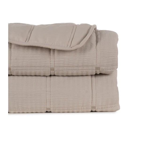 Béžový prešívaný pléd 180x260 cm – Ixia