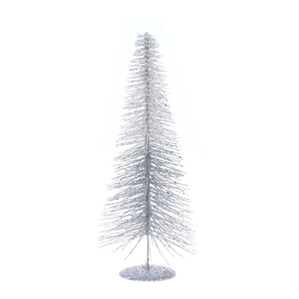 Dekoratívny kovový stromček v bielej a striebornej farbe Ewax, výška 40 cm