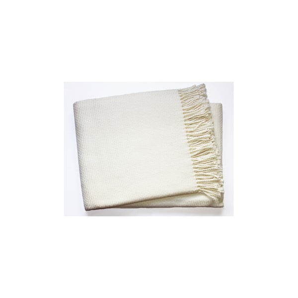 Krémovobiely pléd s podielom bavlny Euromant Zen, 140 x 180 cm