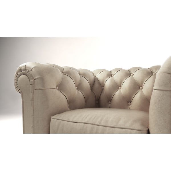 Krémové zamatové kreslo Cambridge - Ropez-image-3