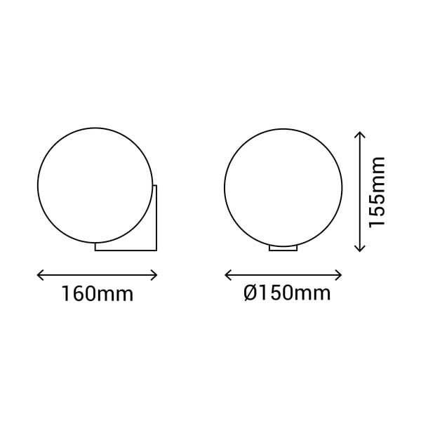 Nástenné svietidlo v striebornej farbe SULION Obi, ø 15 cm-image-3