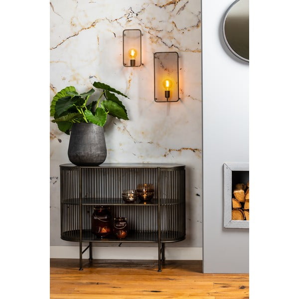 Čierna kovová komoda 100x80 cm Yinthe - Light & Living-image-2