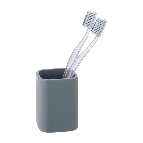Modrý keramický téglik na zubné kefky Hexa - Wenko-image-3