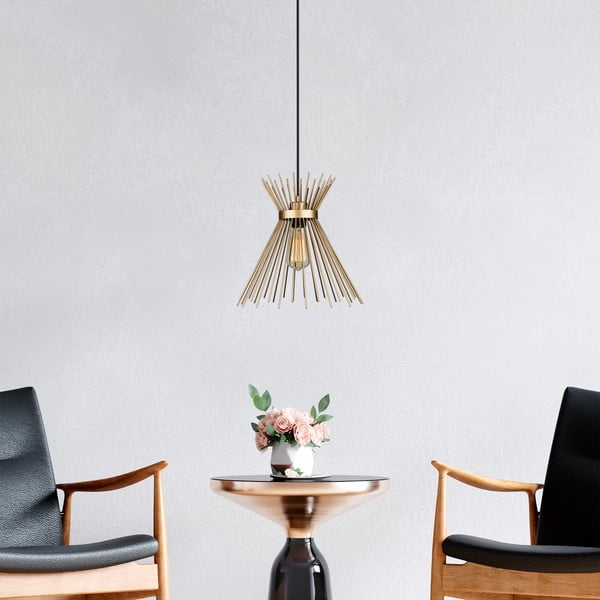 Kovové závesné svietidlo v zlatej farbe Izmir – Squid Lighting-image-3