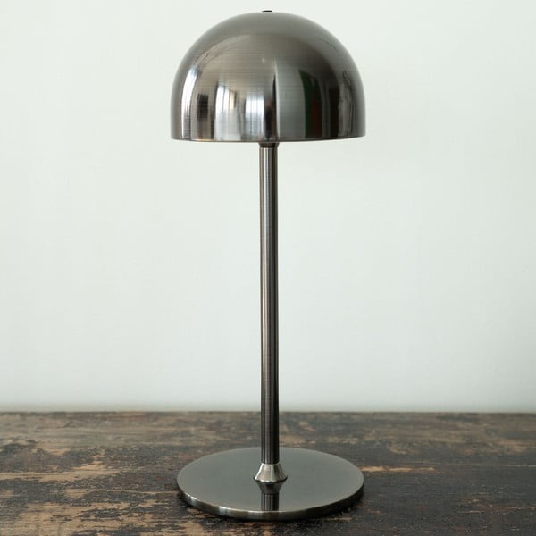 Tmavosivá LED stolová lampa na diaľkové ovládanie s kovovým tienidlom (výška 30 cm) Tim – Sirius-image-1