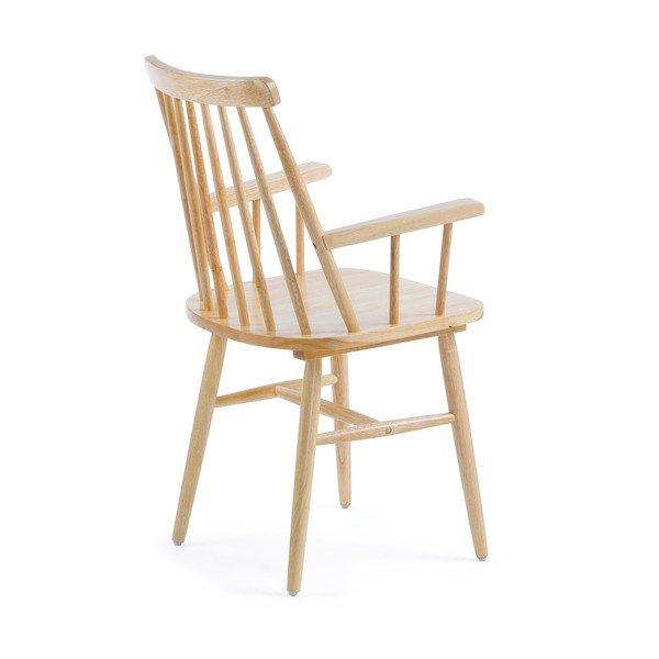 Prírodná jedálenská stolička z dreva kaučukovníka Kave Home Kristie-image-3