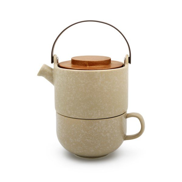 Béžová kameninová čajová súprava Umea – Bredemeijer