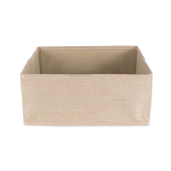 Béžový látkový úložný box 28x12x12 cm Sandy – Compactor-image-3