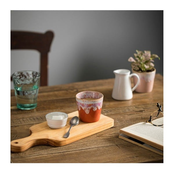 Bielo-oranžový kameninový hrnček na espresso Costa Nova, 200 ml-image-1