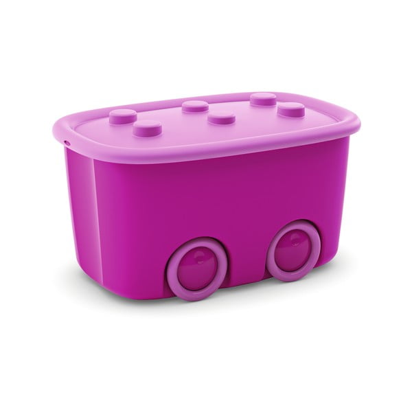 Ružový plastový detský úložný box 58x39x32 cm Funny Box – KIS