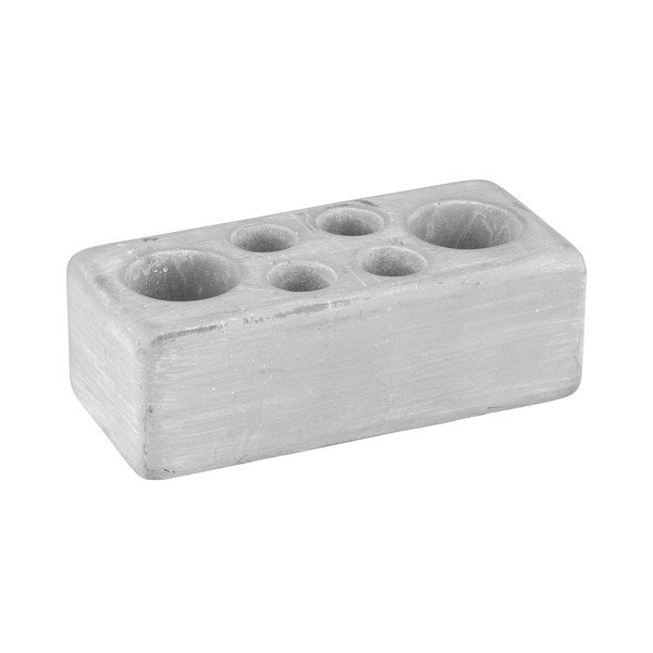 Sivý keramický pohárik na zubné kefky Villena - Wenko-image-1