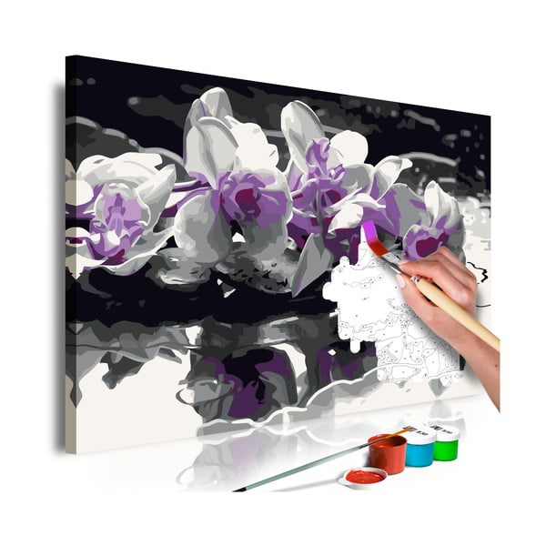 DIY set na tvorbu vlastného obrazu na plátne Artgeist Orchid Reflection, 60 × 40 cm