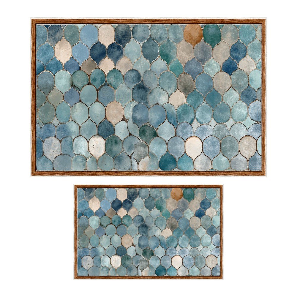 Modré kúpeľňové predložky v súprave 2 ks 60x100 cm – Foutastic