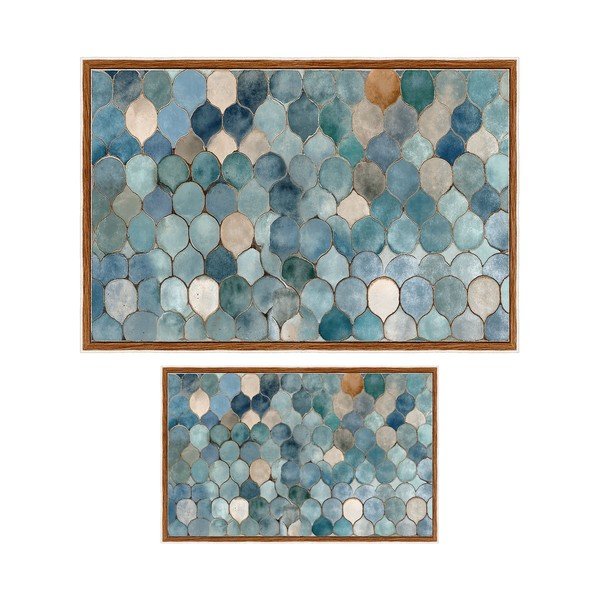 Modré kúpeľňové predložky v súprave 2 ks 60x100 cm – Foutastic