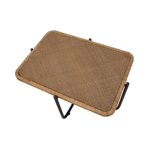 Čierny/v prírodnej farbe ratanový konferenčný stolík 55x75 cm Cebu – Mauro Ferretti-image-4