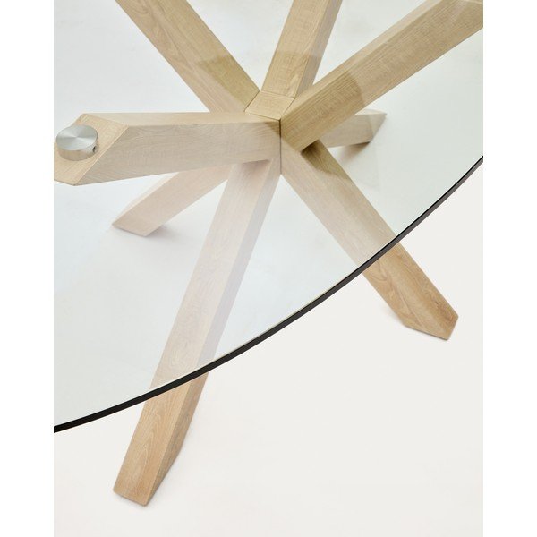 Jedálenský stôl so sklenenou doskou 100x200 cm Argo – Kave Home-image-4