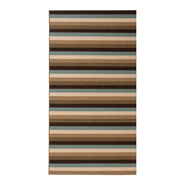 Hnedo-béžový koberec vhodný do exteriéru Veranda, 150 × 80 cm
