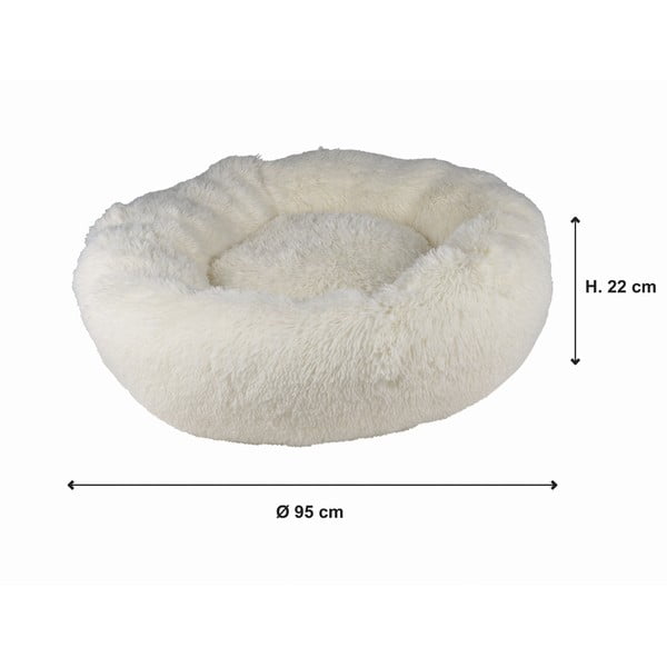 Krémový pelech pre psa ø 95 cm – Love Story-image-4