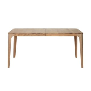 Rozkladací jedálenský stôl z dreva bieleho duba Unique Furniture Amalfi, 160 x 90 cm