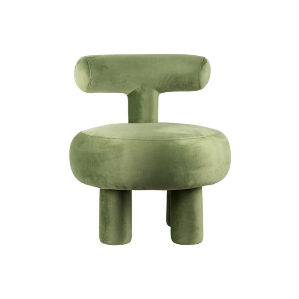 Svetlozelené zamatové kreslo Abrazo – Leitmotiv-image-1