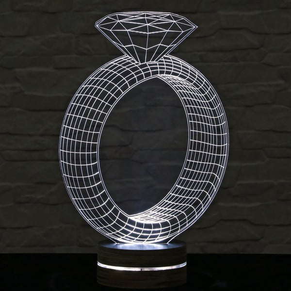3D stolová lampa Ring