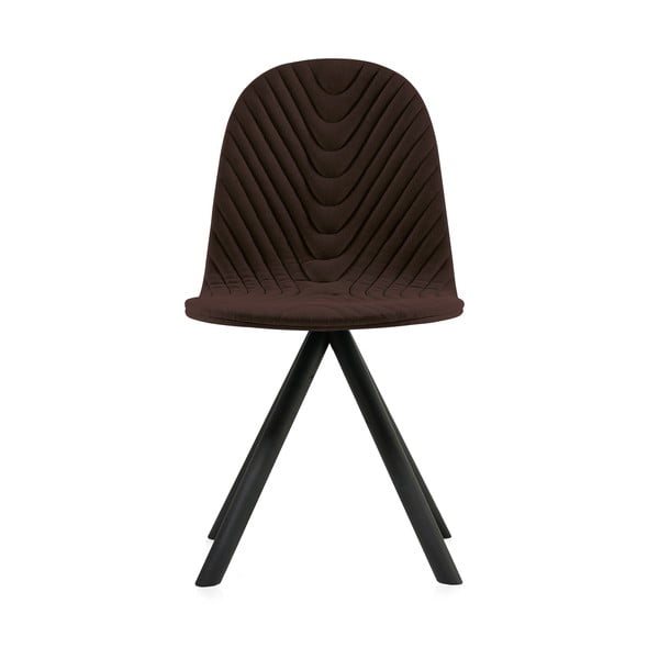 Hnedá stolička s čiernymi nohami IKER Mannequin Wave