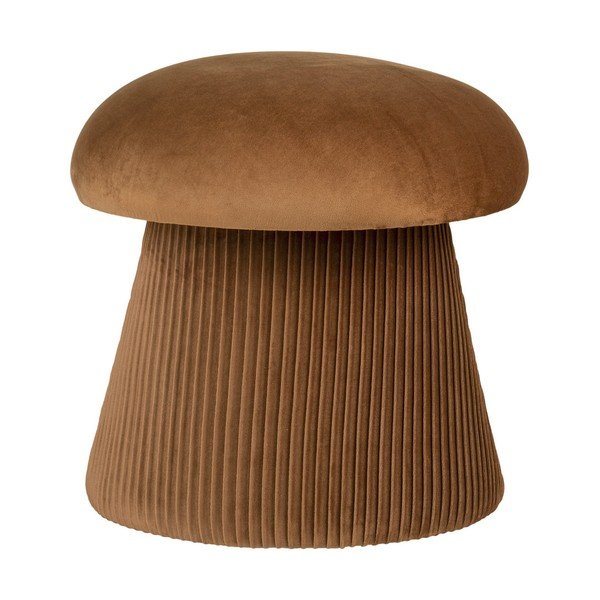 Okrovožltý zamatový taburet Hampton – House Nordic