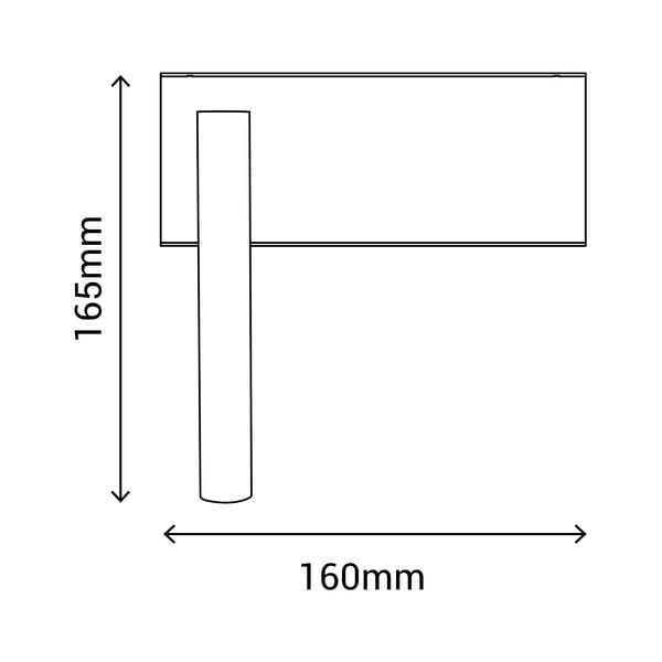 Čierne nástenné svietidlo SULION Clara, výška 16,5 cm-image-3