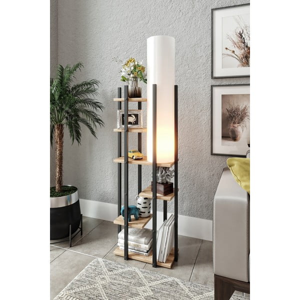 Stojacia lampa v čierno-bielej a prírodnej farbe (výška 84 cm) Vogue – Opviq lights-image-1