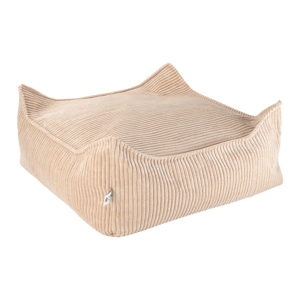 Svetlohnedý menčestrový detský sedací vak Square – Wigiwama