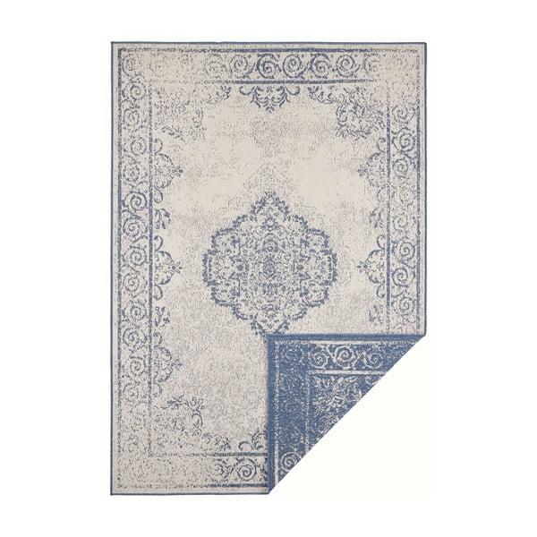 Modro-krémový vonkajší koberec NORTHRUGS Cebu, 80 x 150 cm