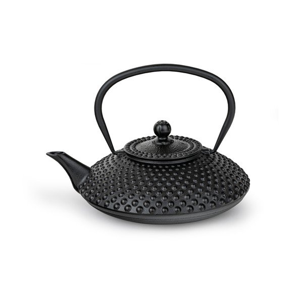 Čierna kanvica na čaj z liatiny so sitkom 1,25 l Xilin – Bredemeijer