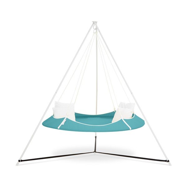 Modrá záhradná hojdačka so stojanom - Hangout Pod-image-1
