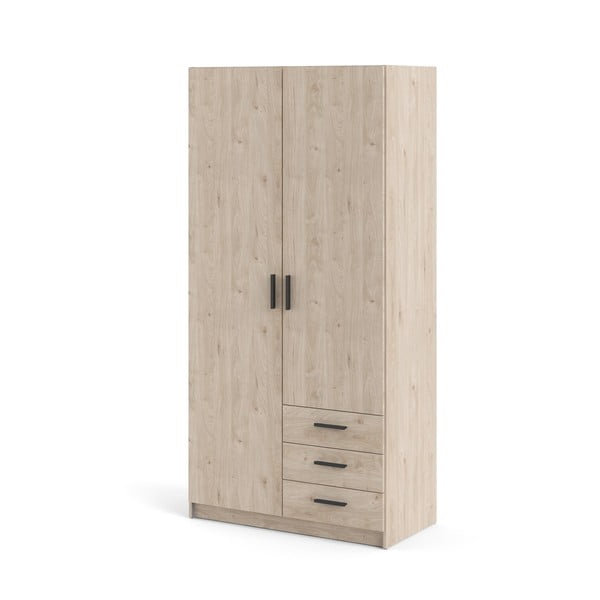 Šatníková skriňa v dekore duba v prírodnej farbe 99x200 cm Sprint – Tvilum-image-4