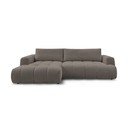 Taupe rozkladacia/s úložným priestorom rohová pohovka (ľavý roh/s leňoškou) Fuji – Bobochic Paris